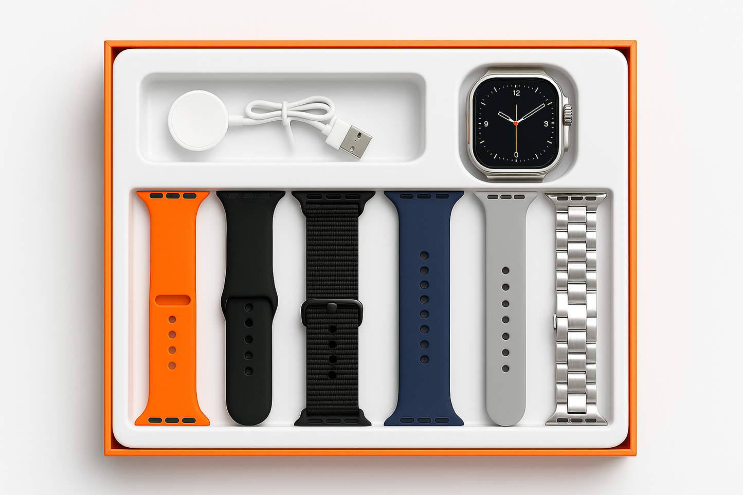 Ultra Smart Watch 7 in 1 Strap – 2.02" Display | Wireless Charging