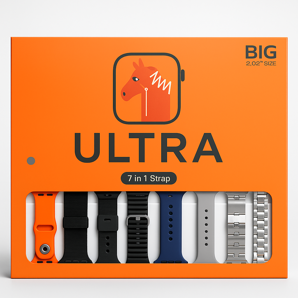 Ultra Smart Watch 7 in 1 Strap – 2.02" Display | Wireless Charging