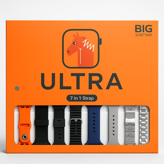 Ultra Smart Watch 7 in 1 Strap – 2.02" Display | Wireless Charging